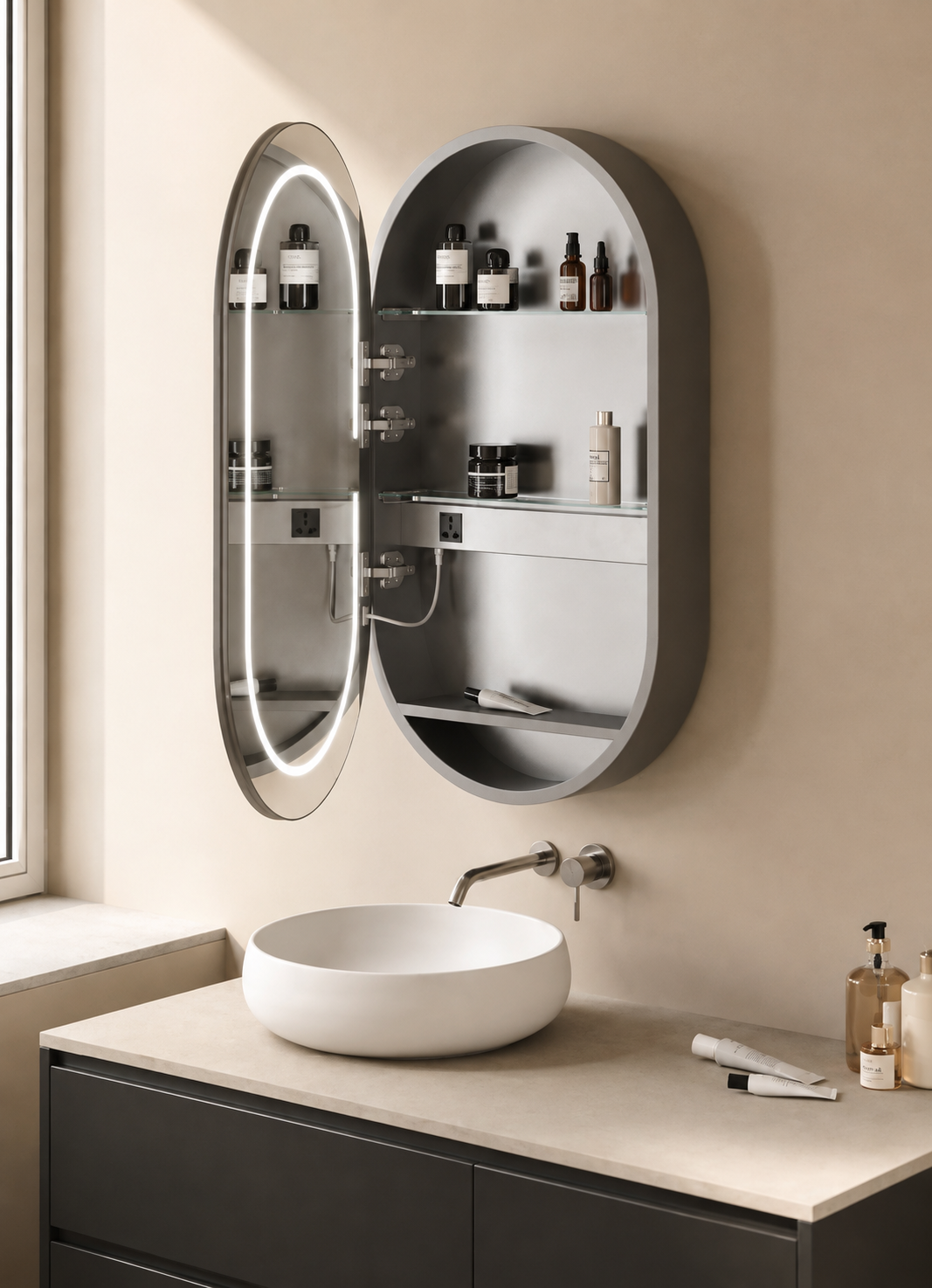MINT | Camerino cápsula LED 50 × 90 cm